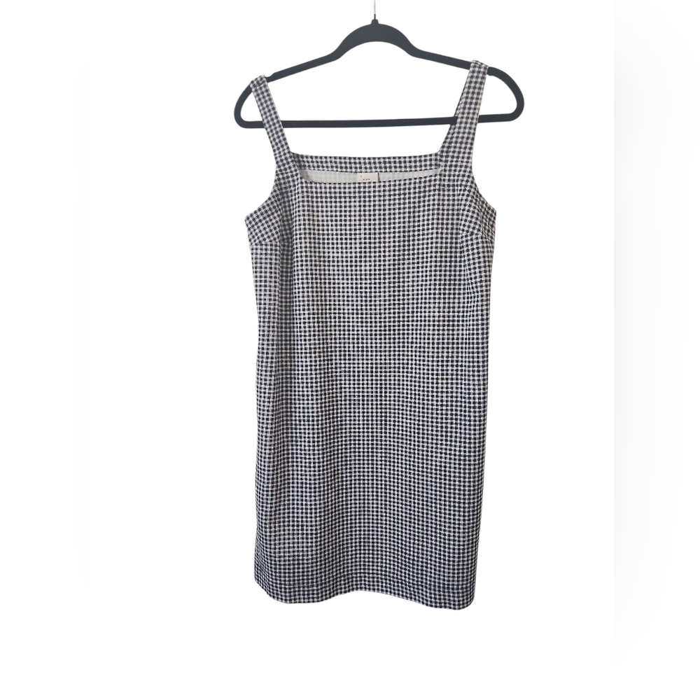 a new day Women's Gingham Mini Black&White Checked Dress     Size S